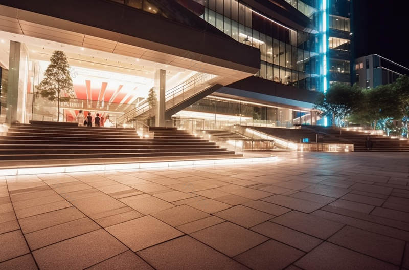 城市商业广场商业街夜景,高清,摄影图,摄影图片,图片大全,摄影图免费下载
